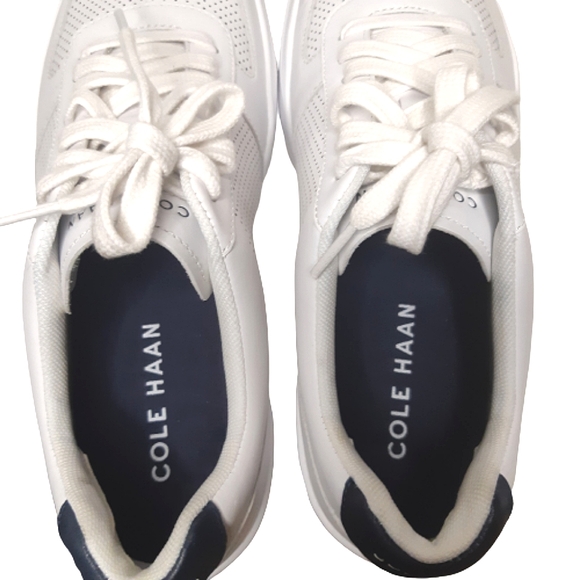 Cole Haan Grand Crosscourt Leather Sneakers White Breathable - Picture 9 of 12